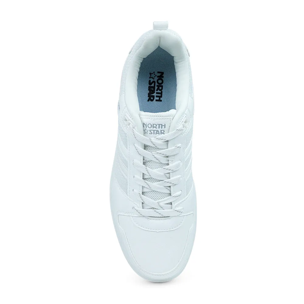 North Star REPLAY White Low-Top Lace-Up Sneaker for Men