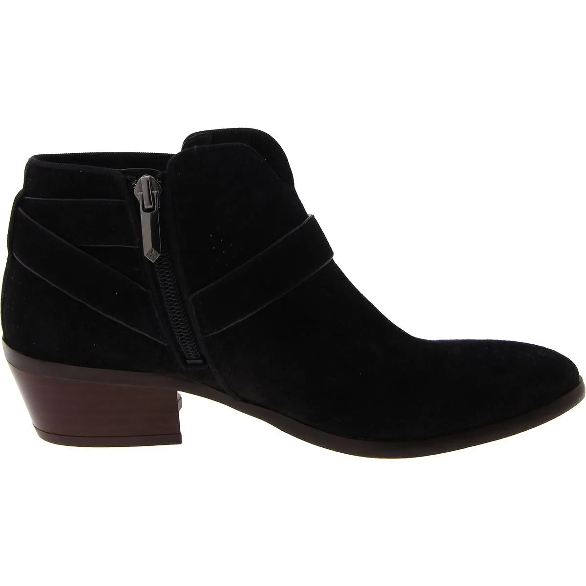 Patrish Womens Suede Block Heel Ankle Boots