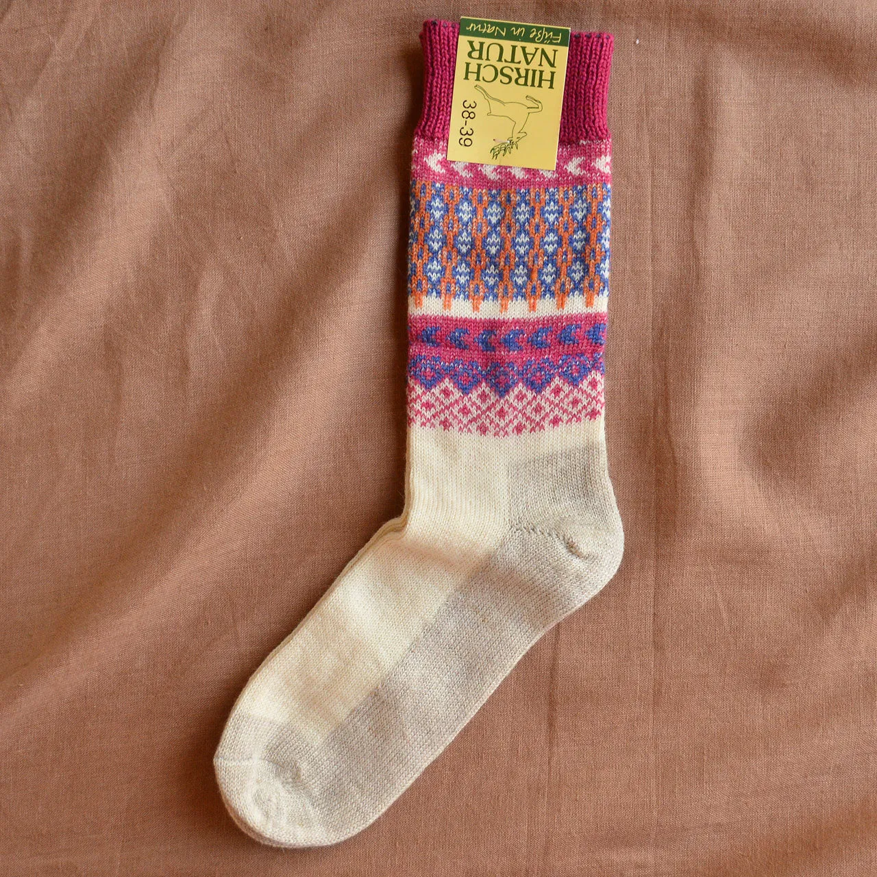 Pattern Socks - Organic Merino with Linen Sole (Adults 36-41)