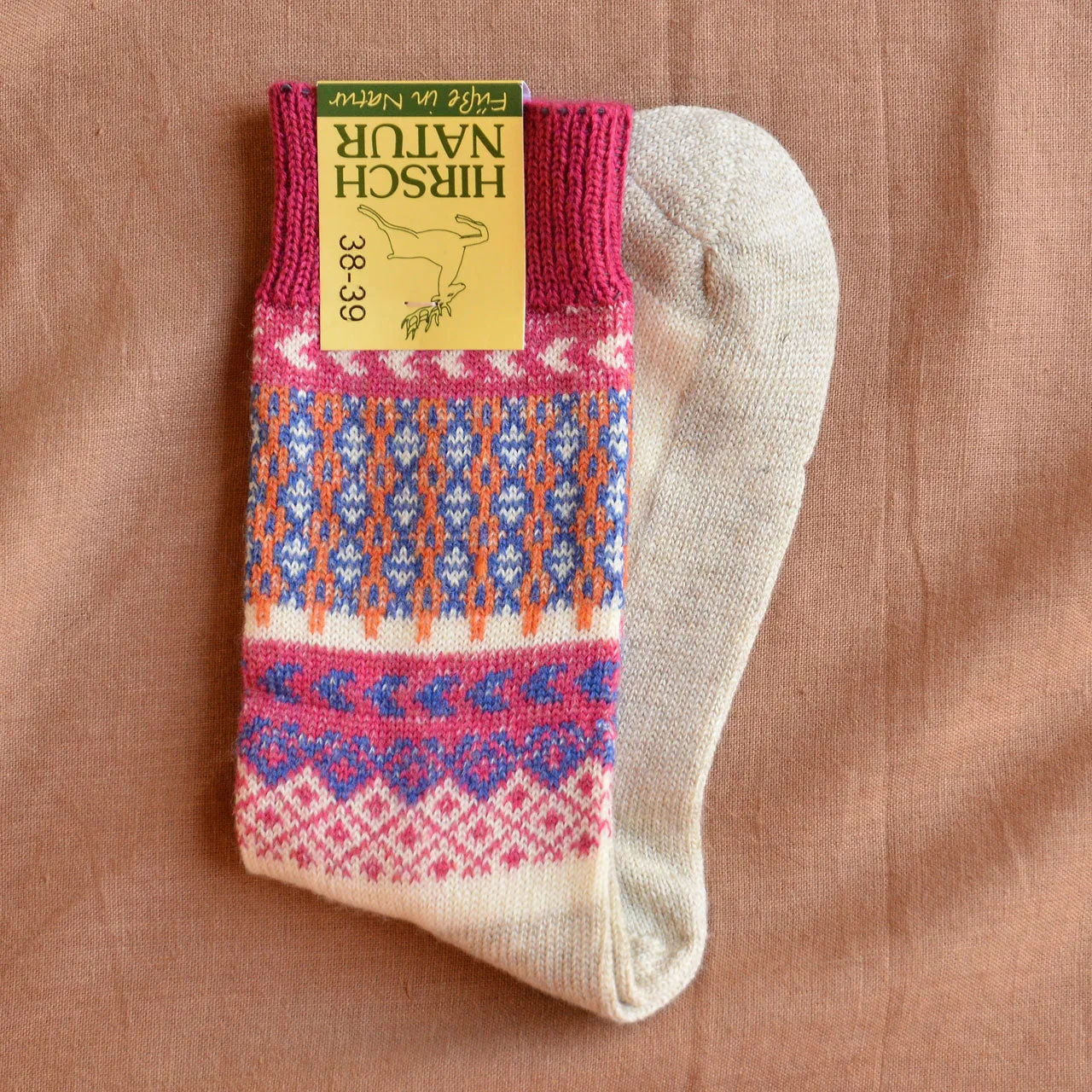 Pattern Socks - Organic Merino with Linen Sole (Adults 36-41)