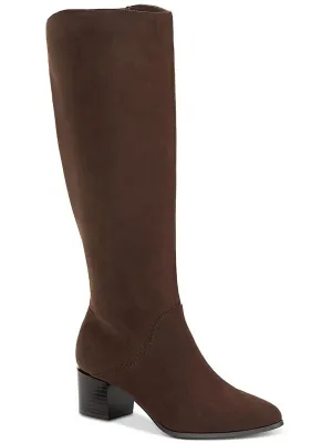 Percyy Womens Block Heel Dressy Mid-Calf Boots