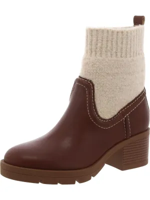 POPIT Womens Leather Round toe Ankle Boots