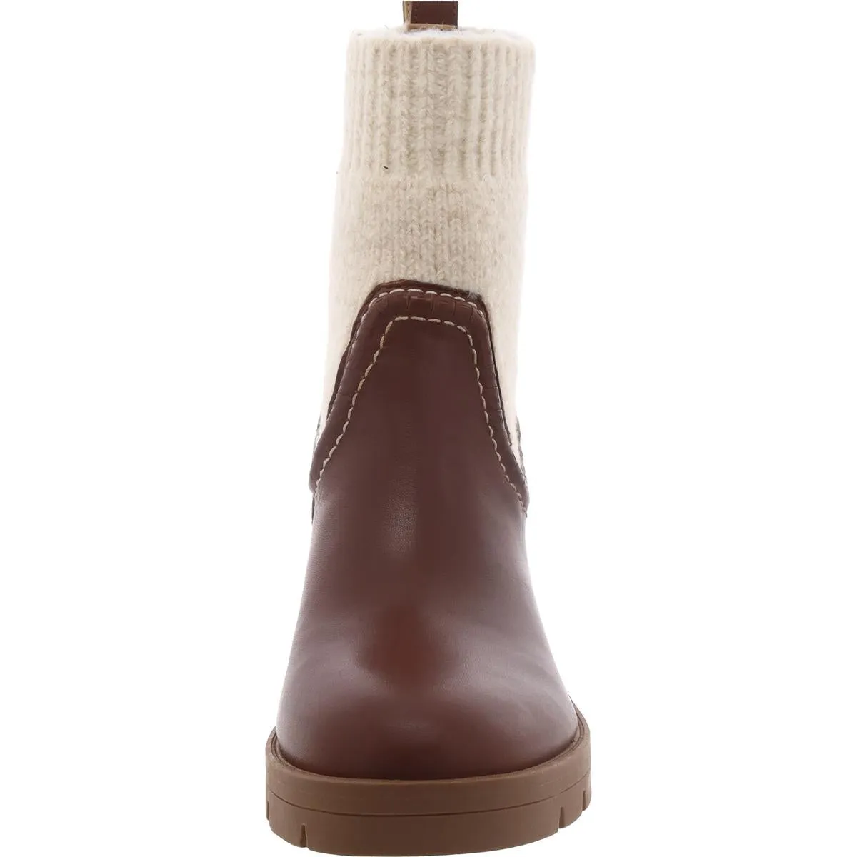 POPIT Womens Leather Round toe Ankle Boots
