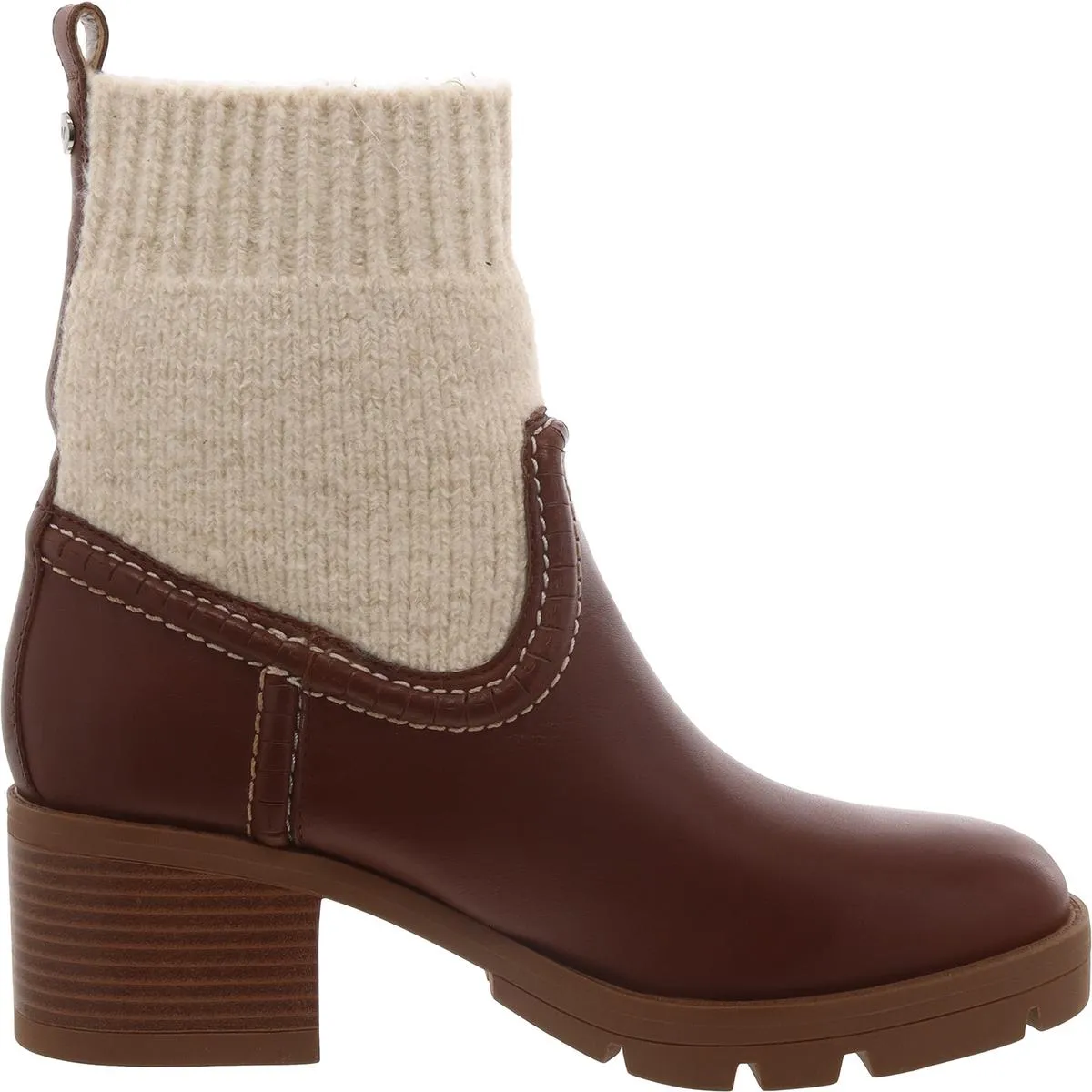 POPIT Womens Leather Round toe Ankle Boots