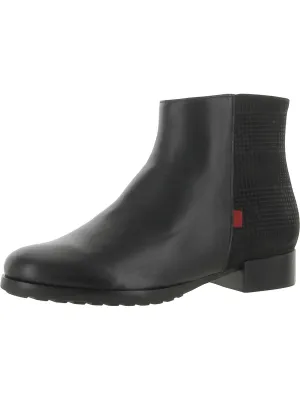 Prince St Womens Leather Round Toe Ankle Boots