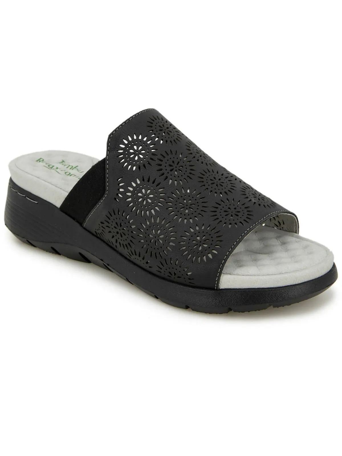 Queens Womens Leather Platform Wedge Sandals