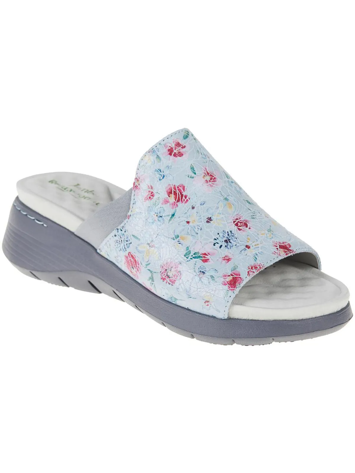 Queens Womens Leather Platform Wedge Sandals