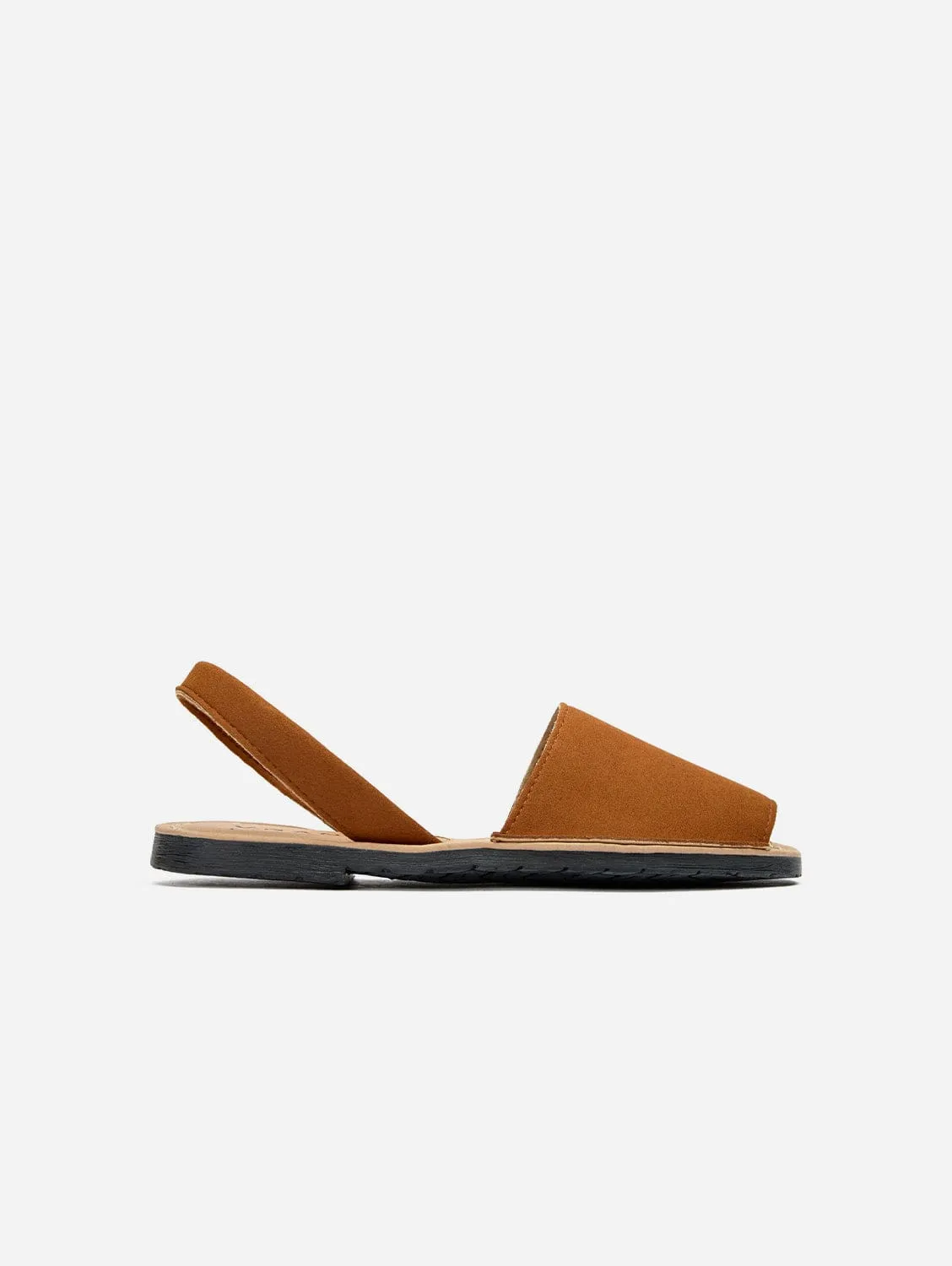 Rambu Women's Vegan Suede Menorcan Sandals | Tan