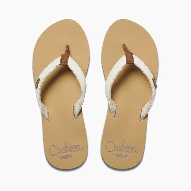 Reef Cushion RF0A3YOW.CLD Slippers Womens US 9 Sand Cloud Slip-On Comfort ERK453 (White,9)