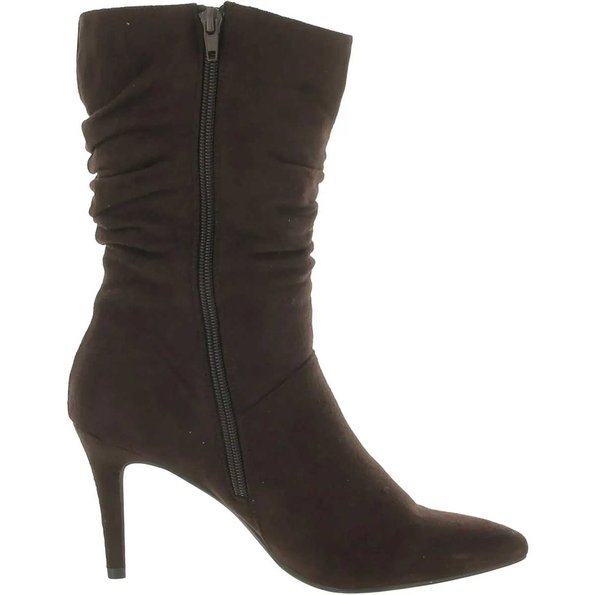 Refine Womens Faux Suede Slouchy Mid-Calf Boots