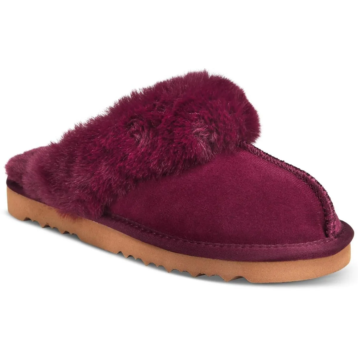 Rosiee Womens Suede Scuff Slippers