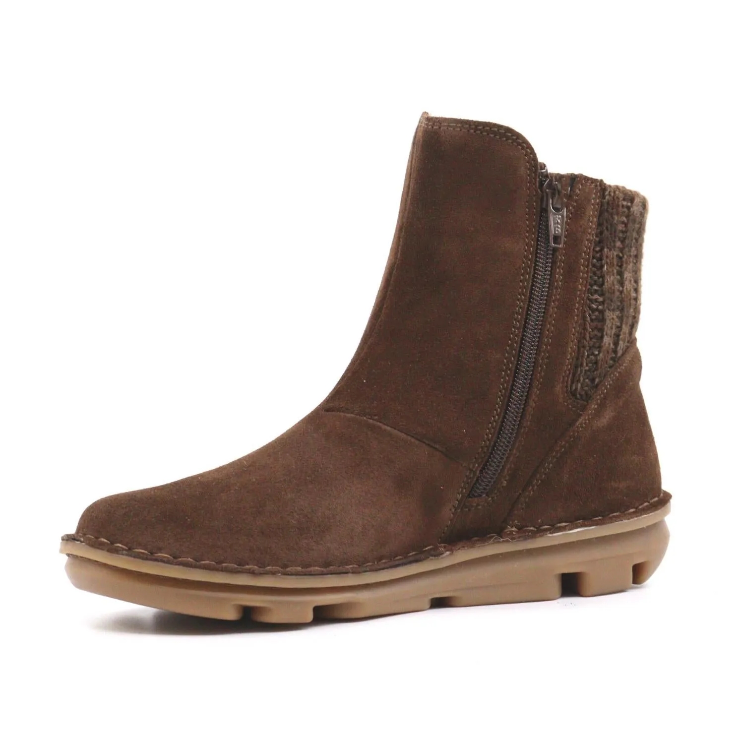 Silken Boot In Brown Suede