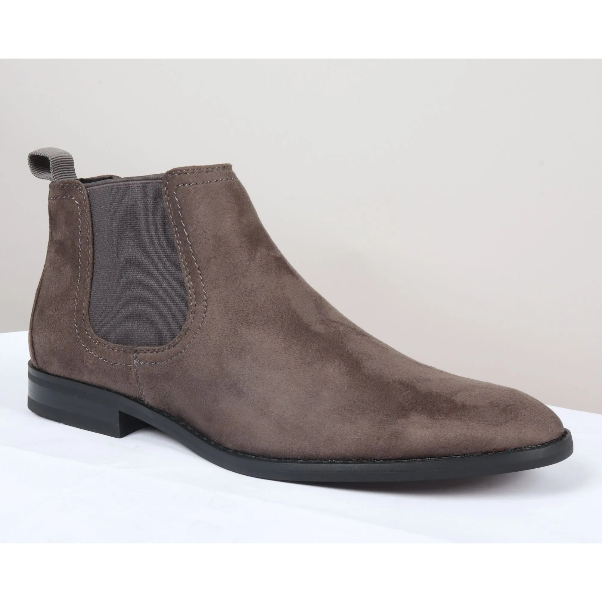 Slip On Suede Leather Lined Chelsea Ankle Shoes