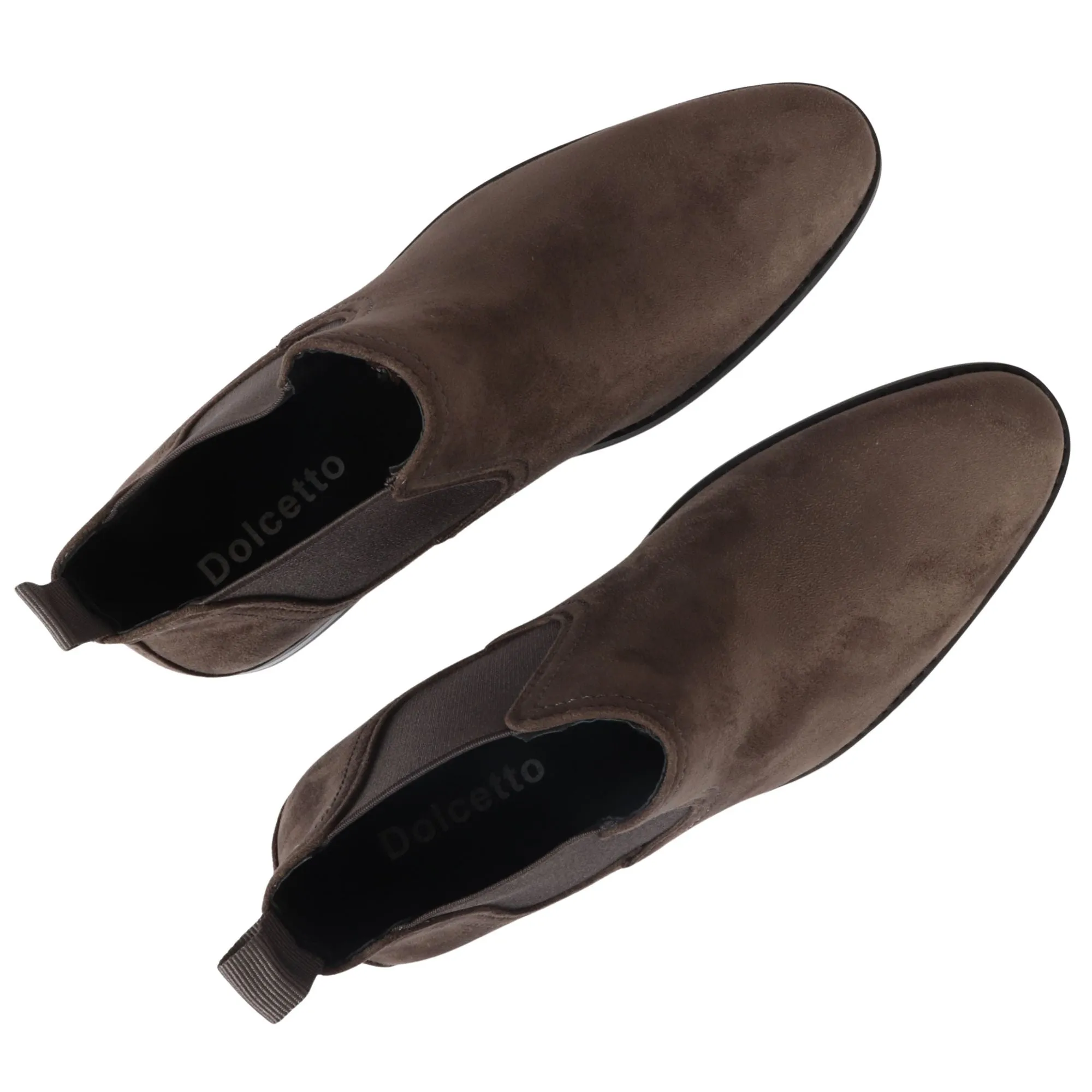 Slip On Suede Leather Lined Chelsea Ankle Shoes