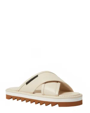 Sneak-Elyse Twisted Sandal in Cream