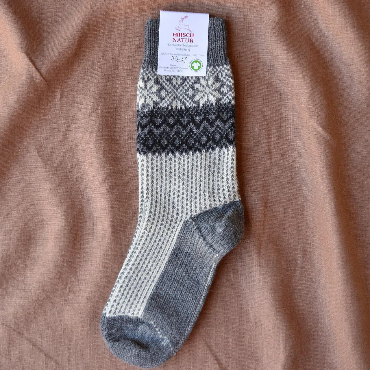 Snowfall Socks - Organic Merino (Adults 40-43) *Last ones