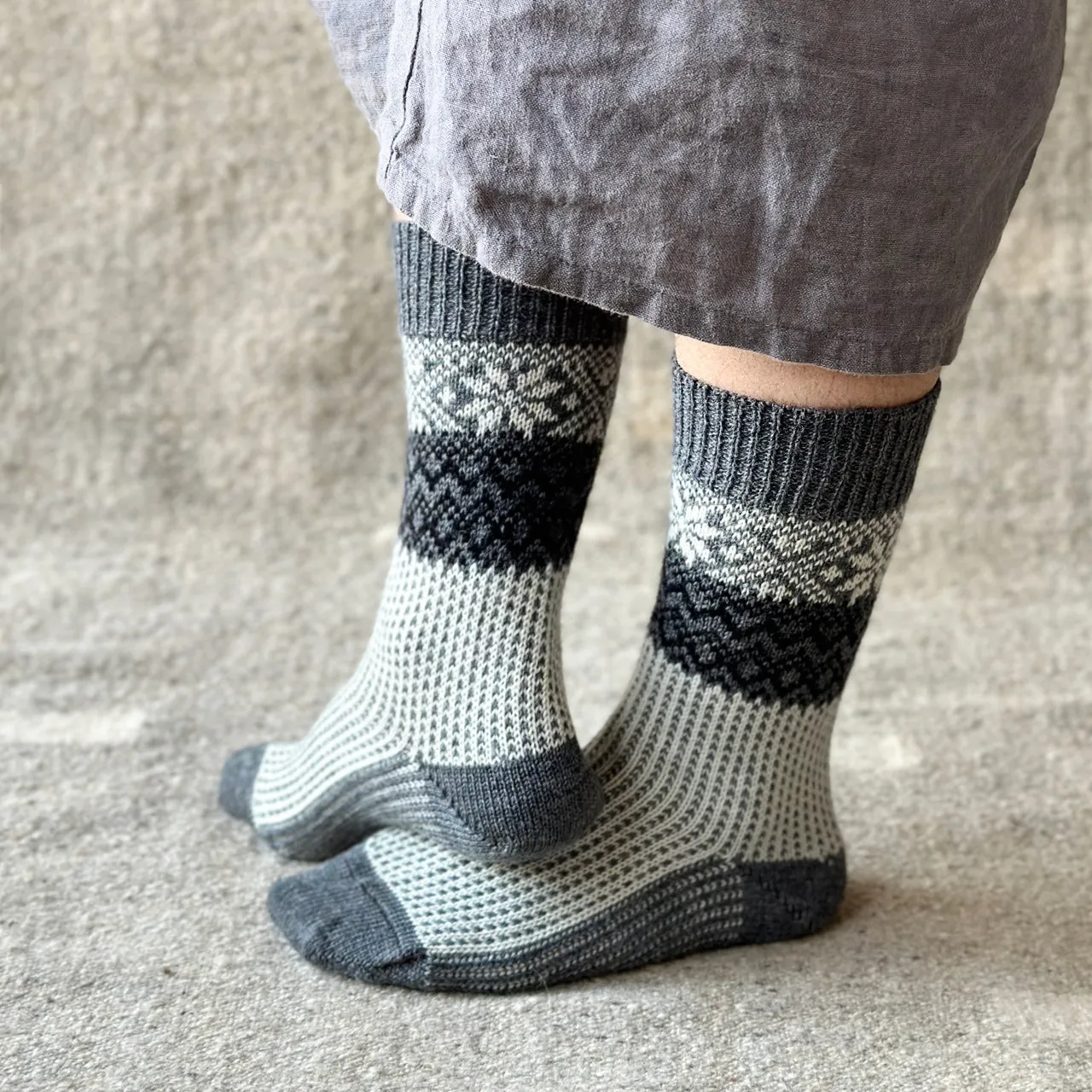 Snowfall Socks - Organic Merino (Adults 40-43) *Last ones