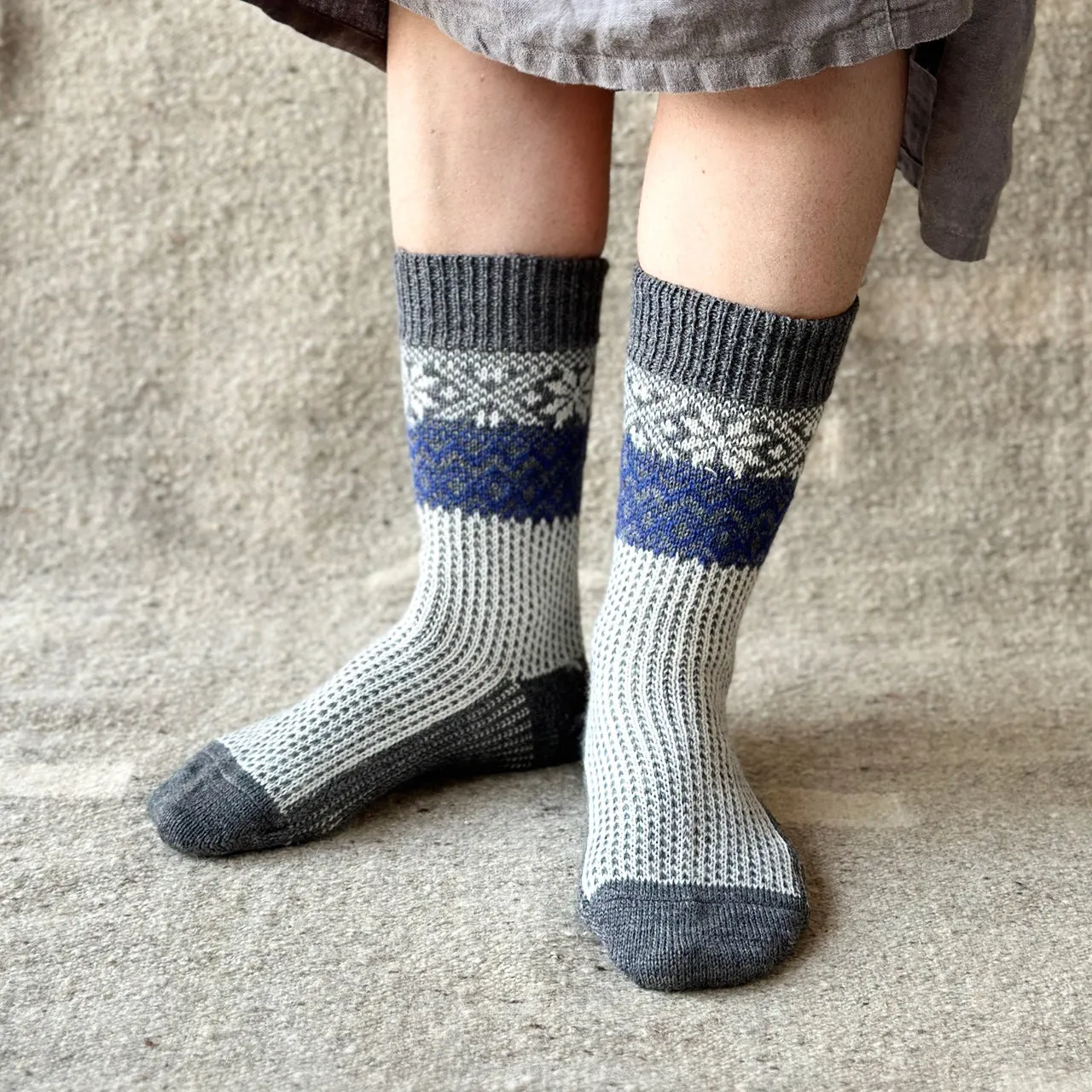 Snowfall Socks - Organic Merino (Adults 40-43) *Last ones