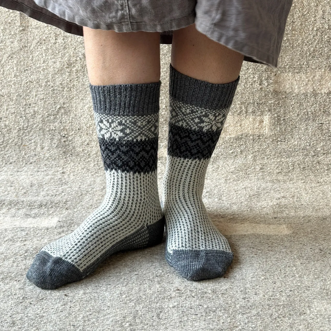 Snowfall Socks - Organic Merino (Adults 40-43) *Last ones
