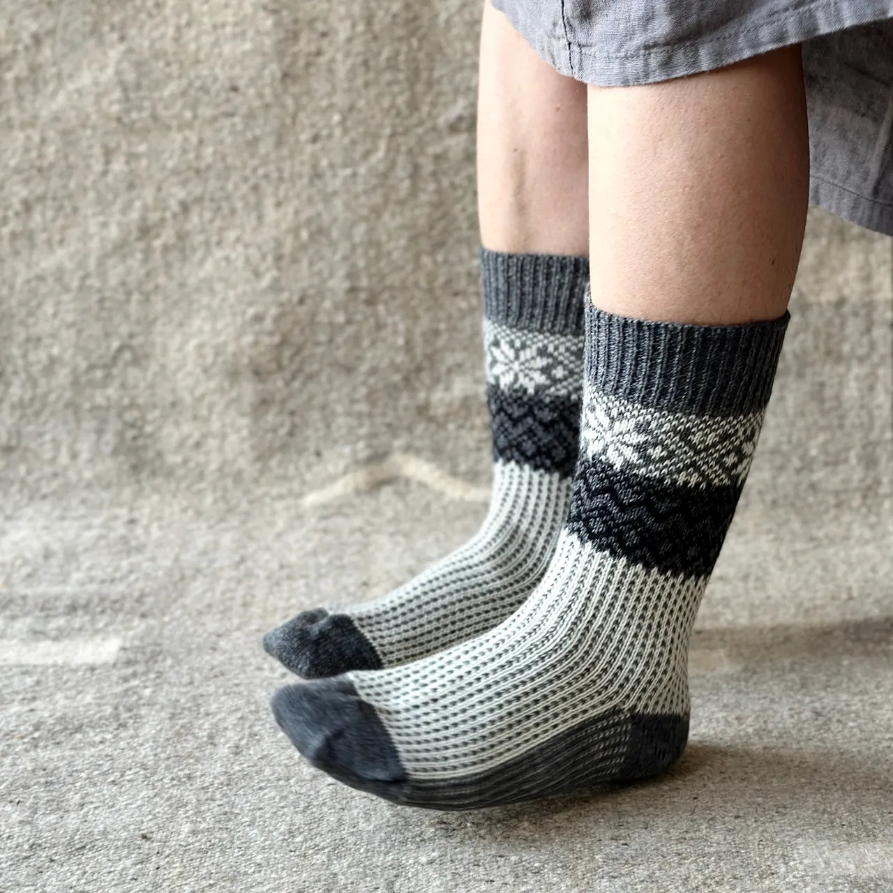 Snowfall Socks - Organic Merino (Adults 40-43) *Last ones