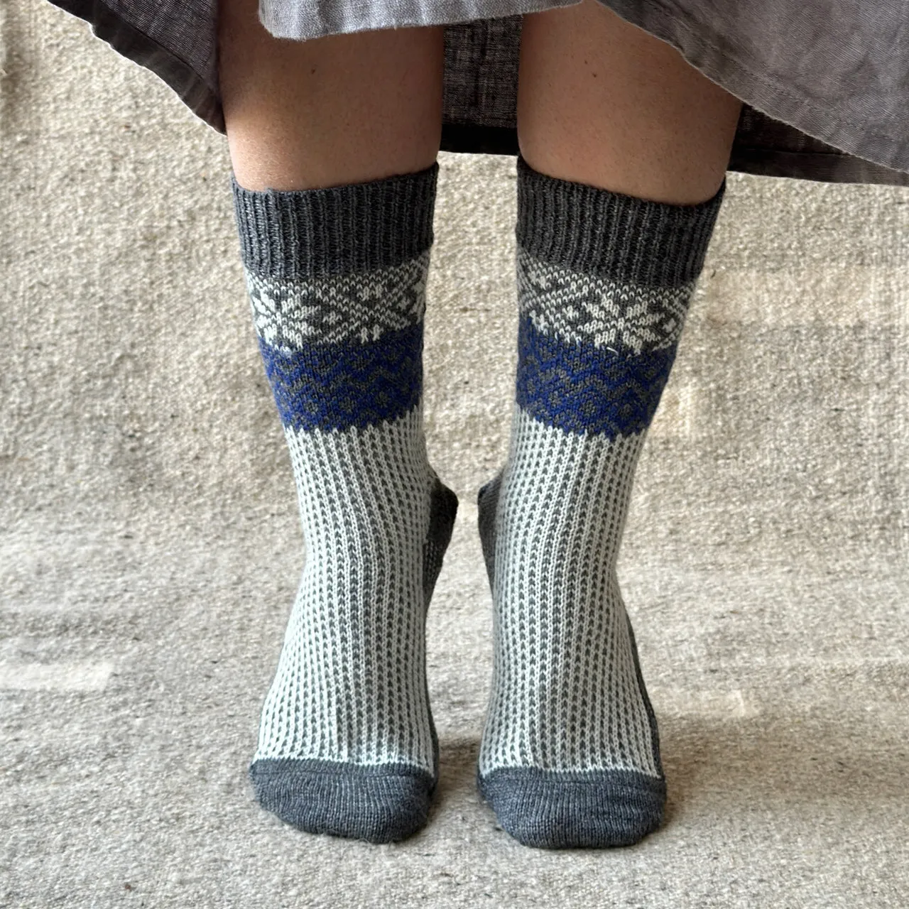 Snowfall Socks - Organic Merino (Adults 40-43) *Last ones