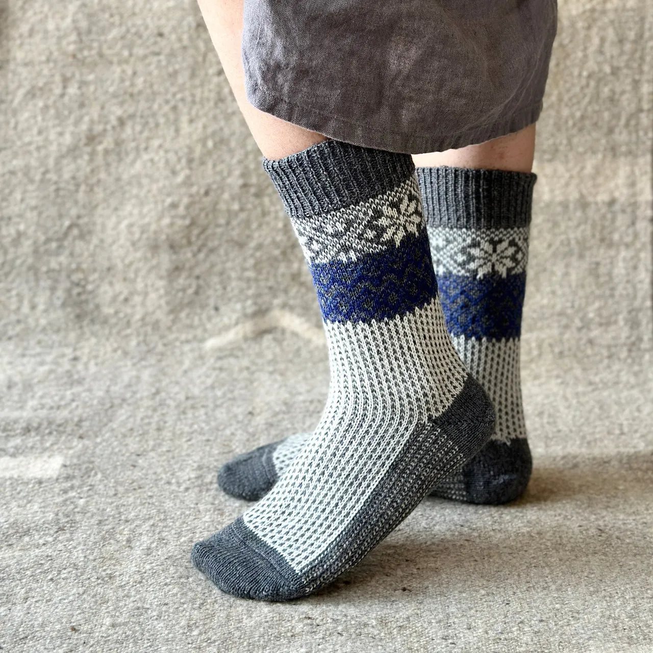 Snowfall Socks - Organic Merino (Adults 40-43) *Last ones