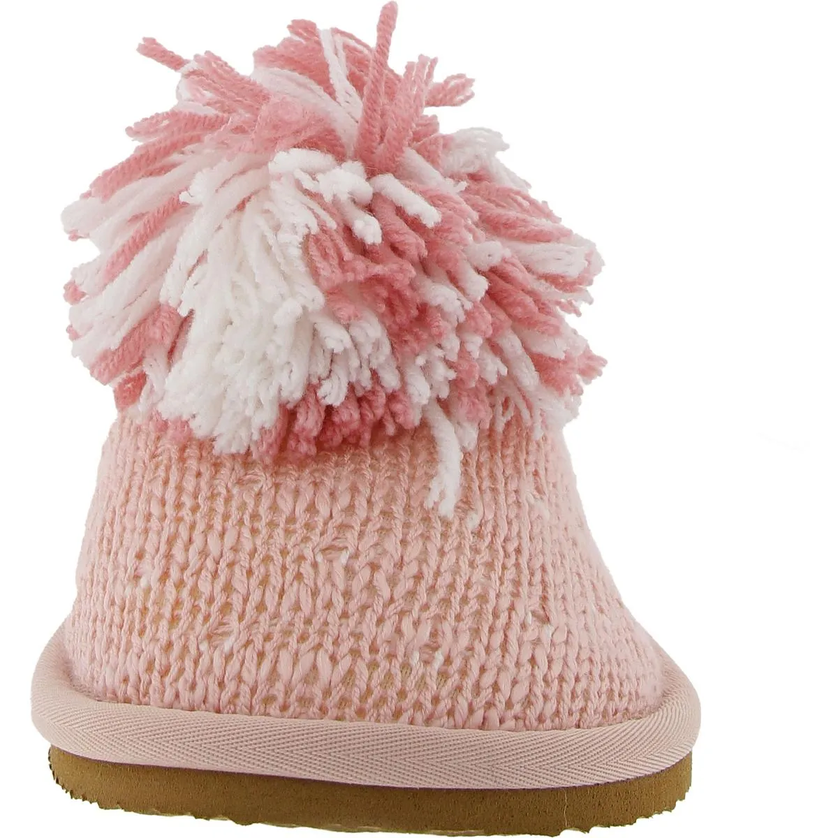 STARDUST Womens Faux Fur Lined Knit Slide Slippers