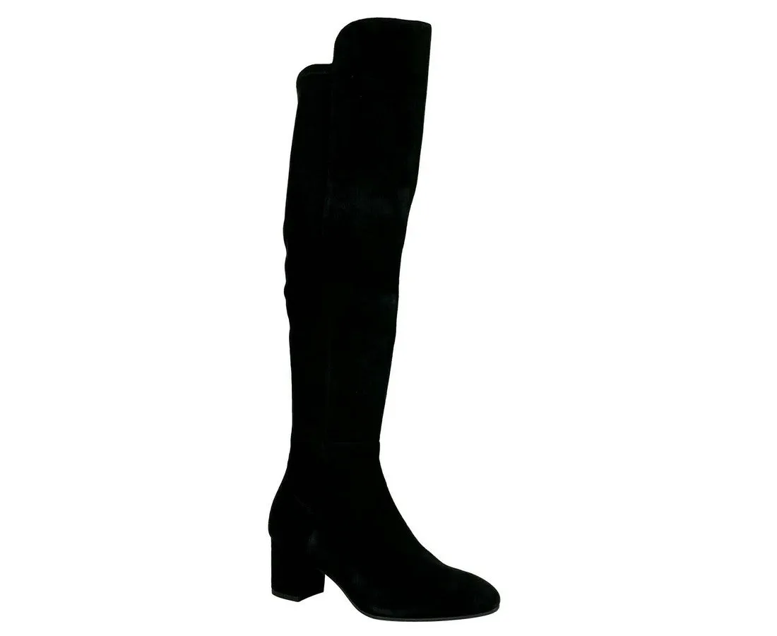 Stuart Weitzman Women's Suede With Elastic Back Heel Knee High Boot