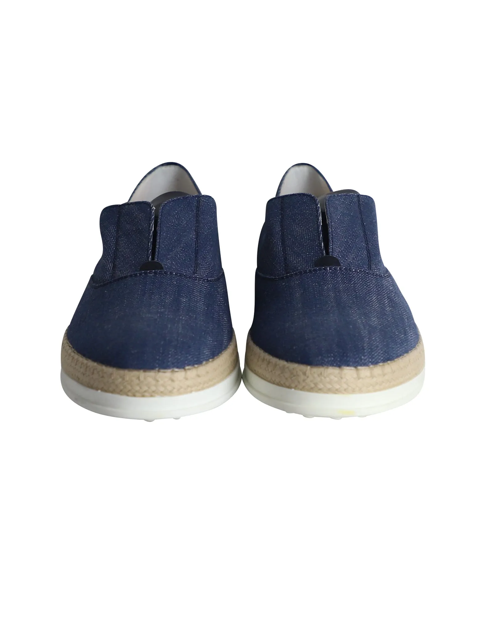 Tod's Espadrille Slip On Sneakers in Blue Denim