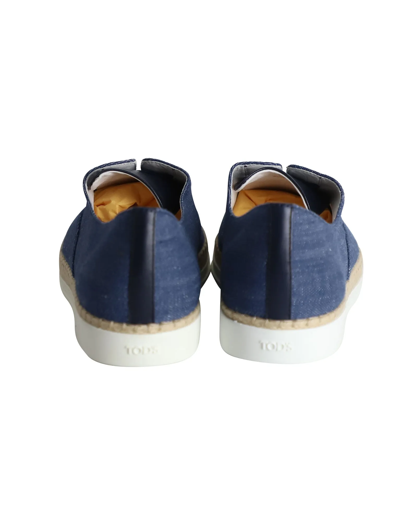 Tod's Espadrille Slip On Sneakers in Blue Denim