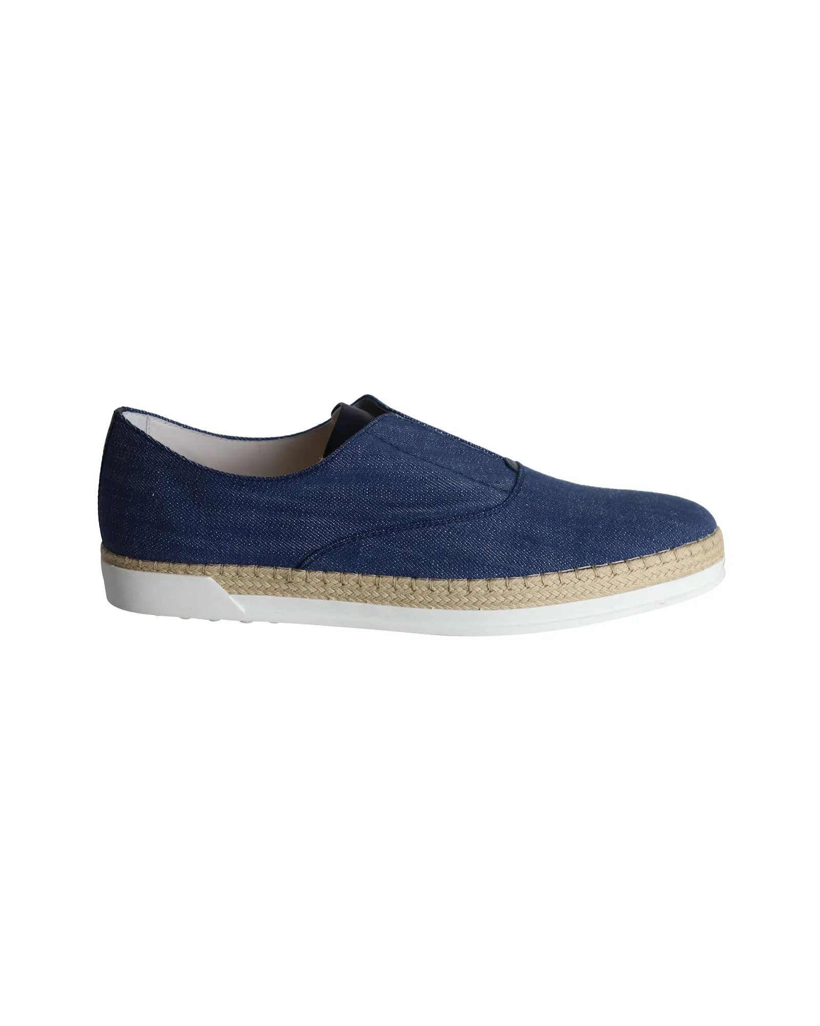 Tod's Espadrille Slip On Sneakers in Blue Denim