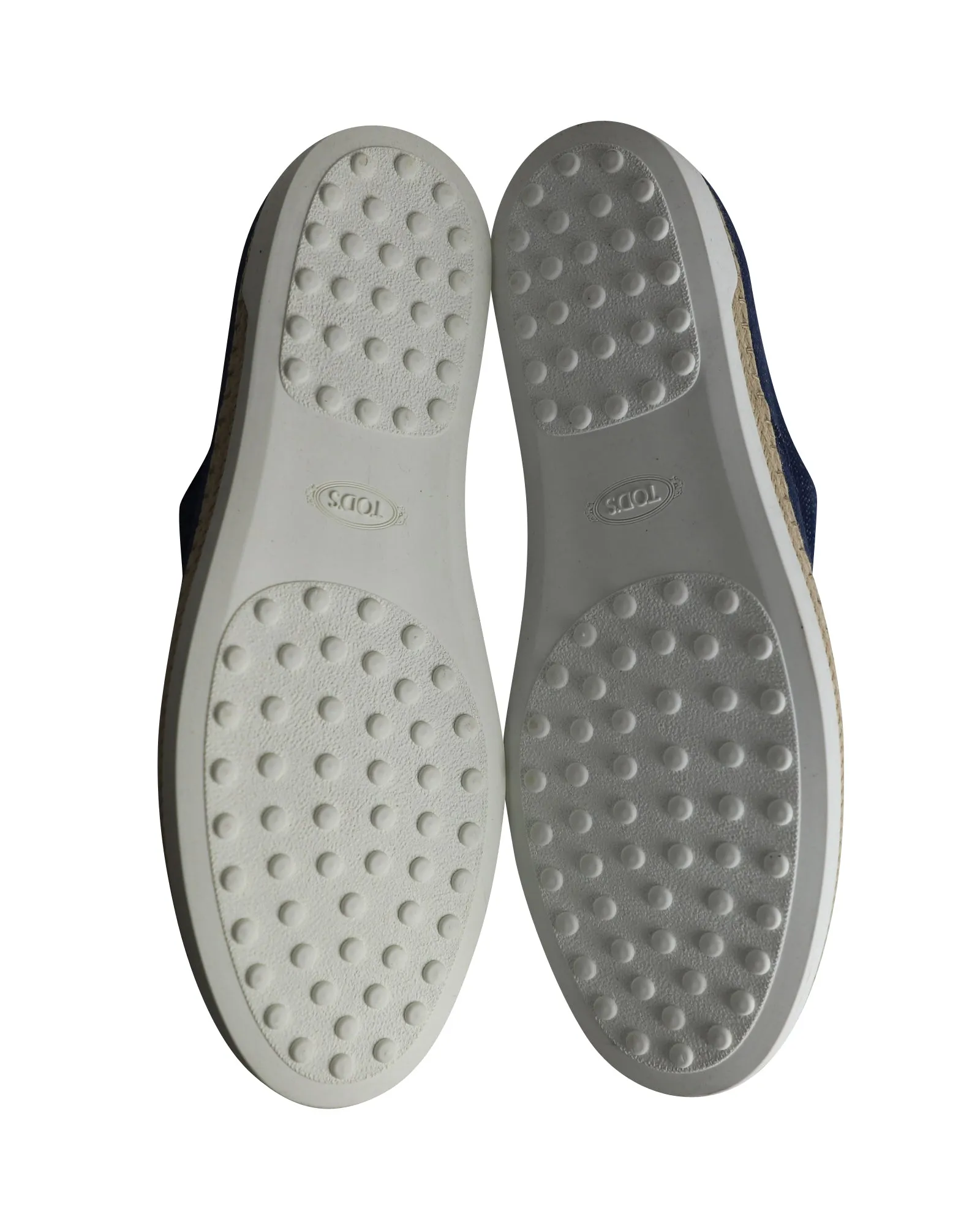 Tod's Espadrille Slip On Sneakers in Blue Denim