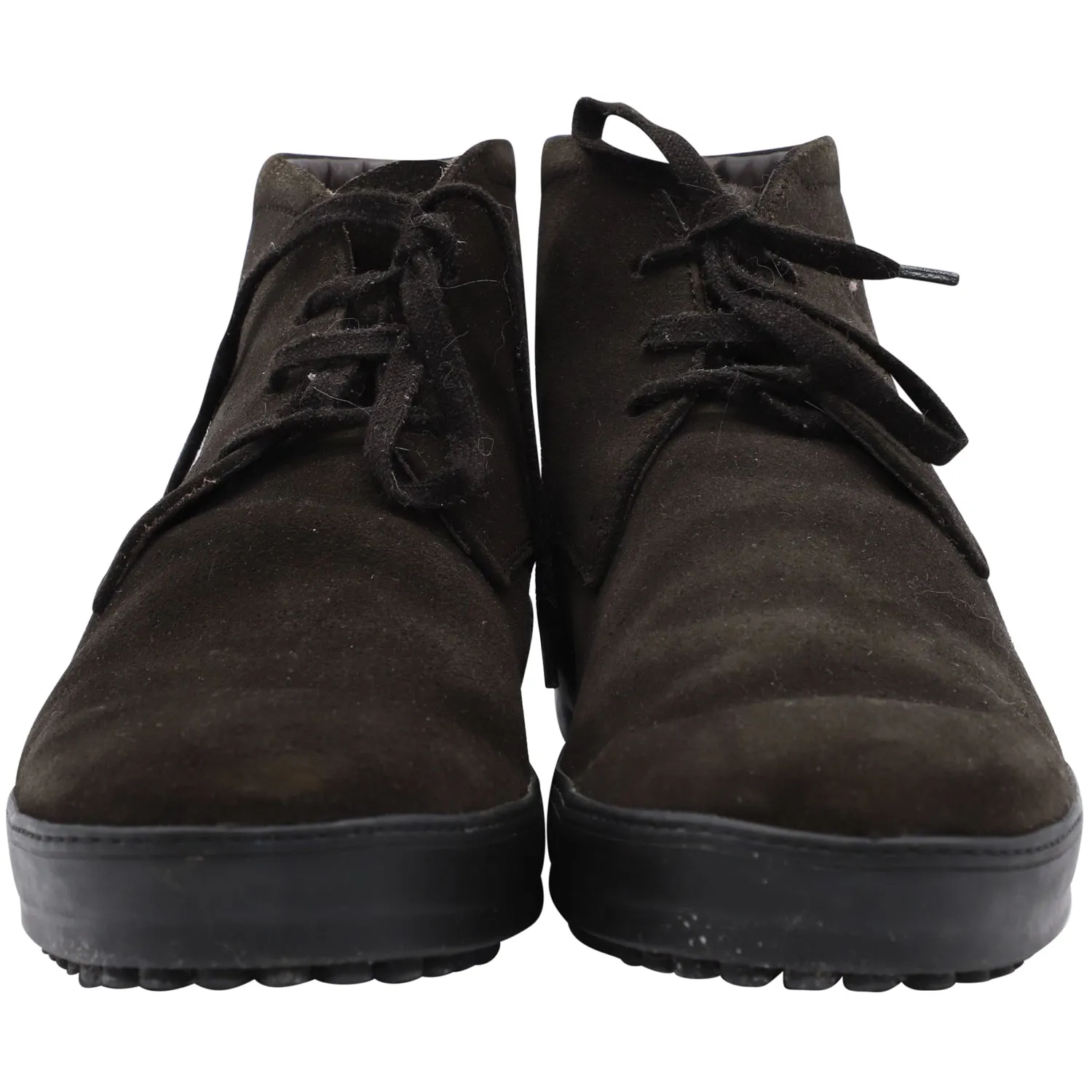 Tod's Winter Gommino Lace-up Ankle Boots in Dark Brown Suede