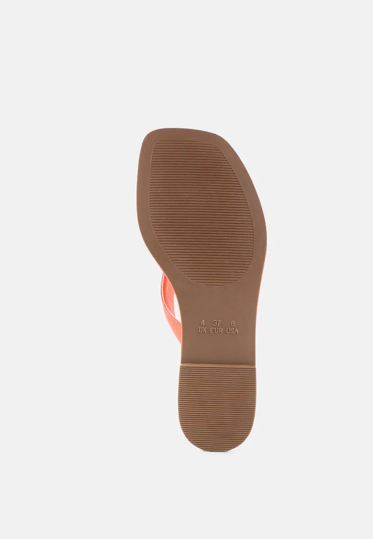 tolpo square toe thong flats