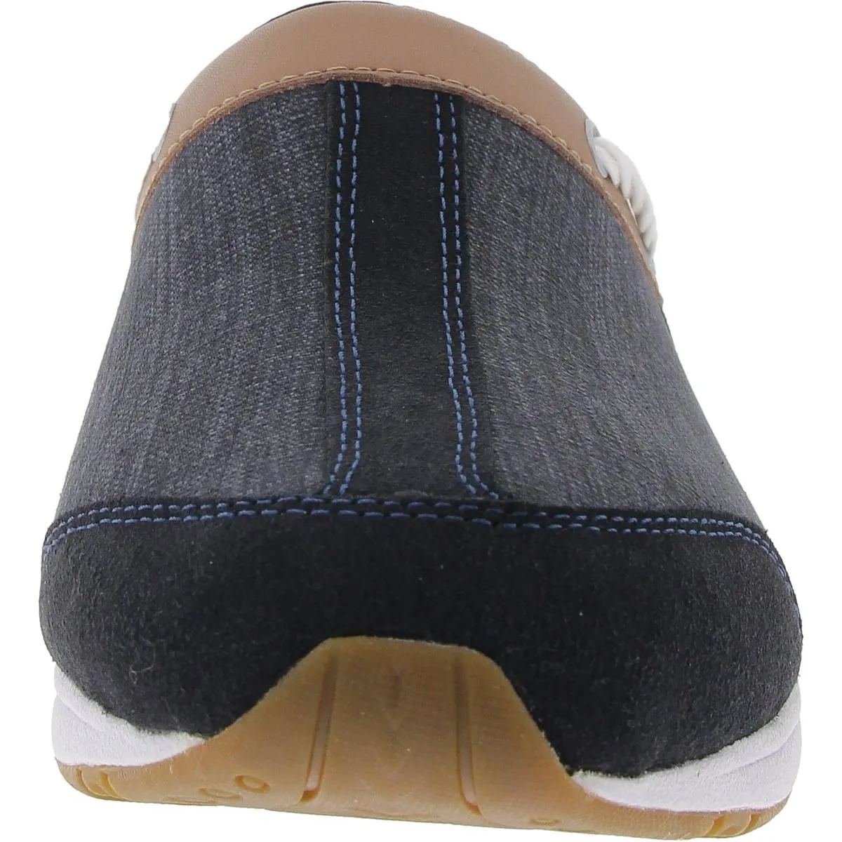 TRANSPORT19 Womens Open Back Faux Leather Slip-On Sneakers