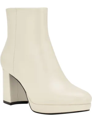 UDA Womens Faux Leather Block heel Booties