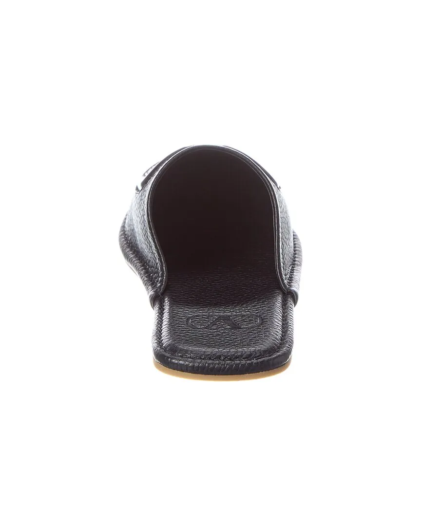 Valentino VLogo Grainy Leather Slipper