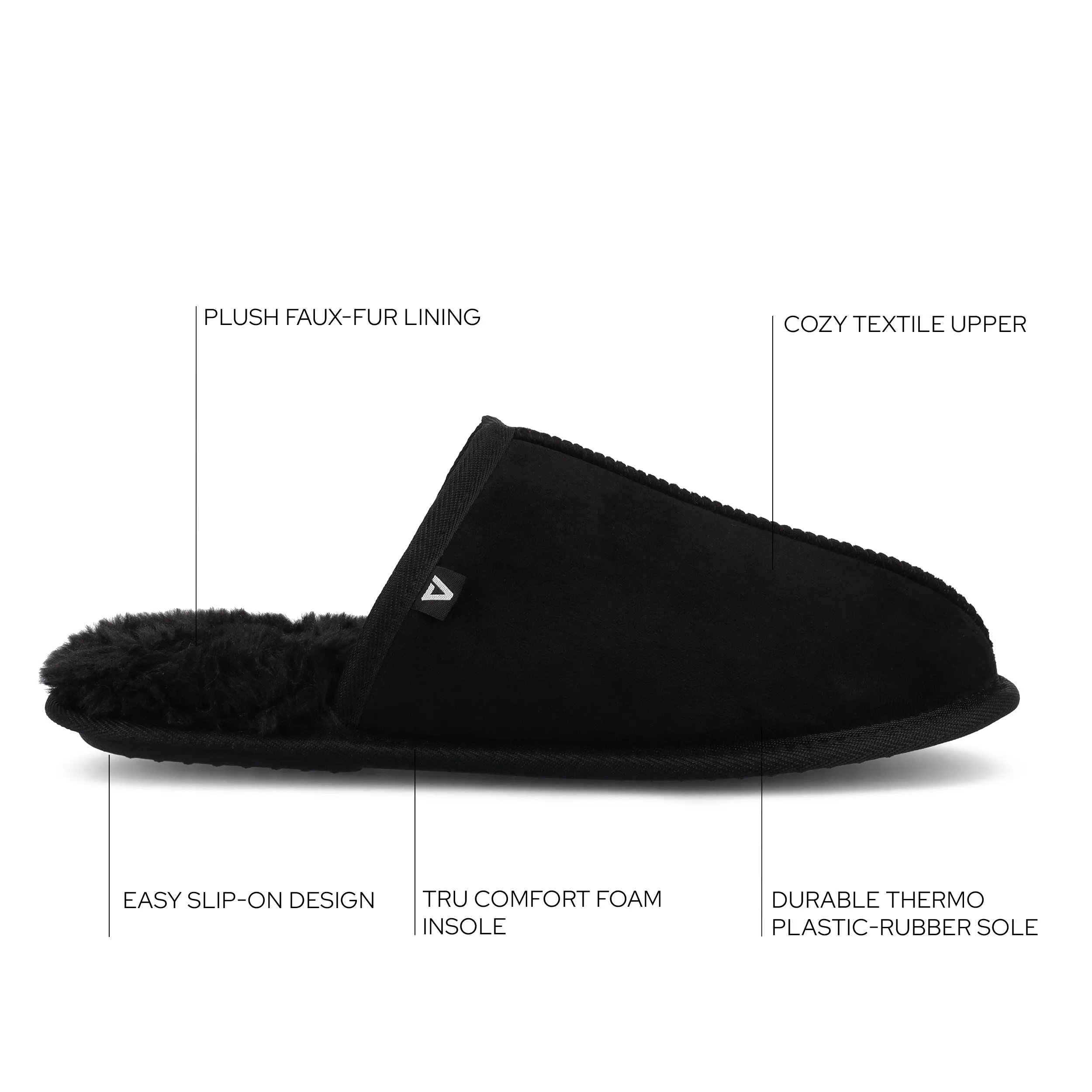 Vance Mens Duncan Shearling Scuff Slipper