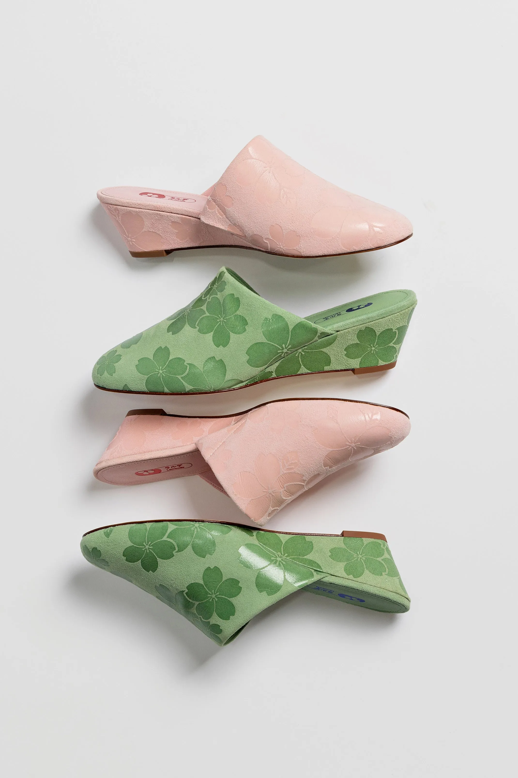 Venice Wedge In Tulip Sakura Printed Suede