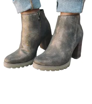 Walker Bootie In Bronze Roller Reptile