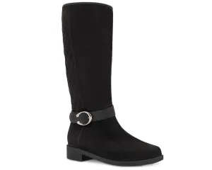 Waterproof Tall Riding Boots In Black