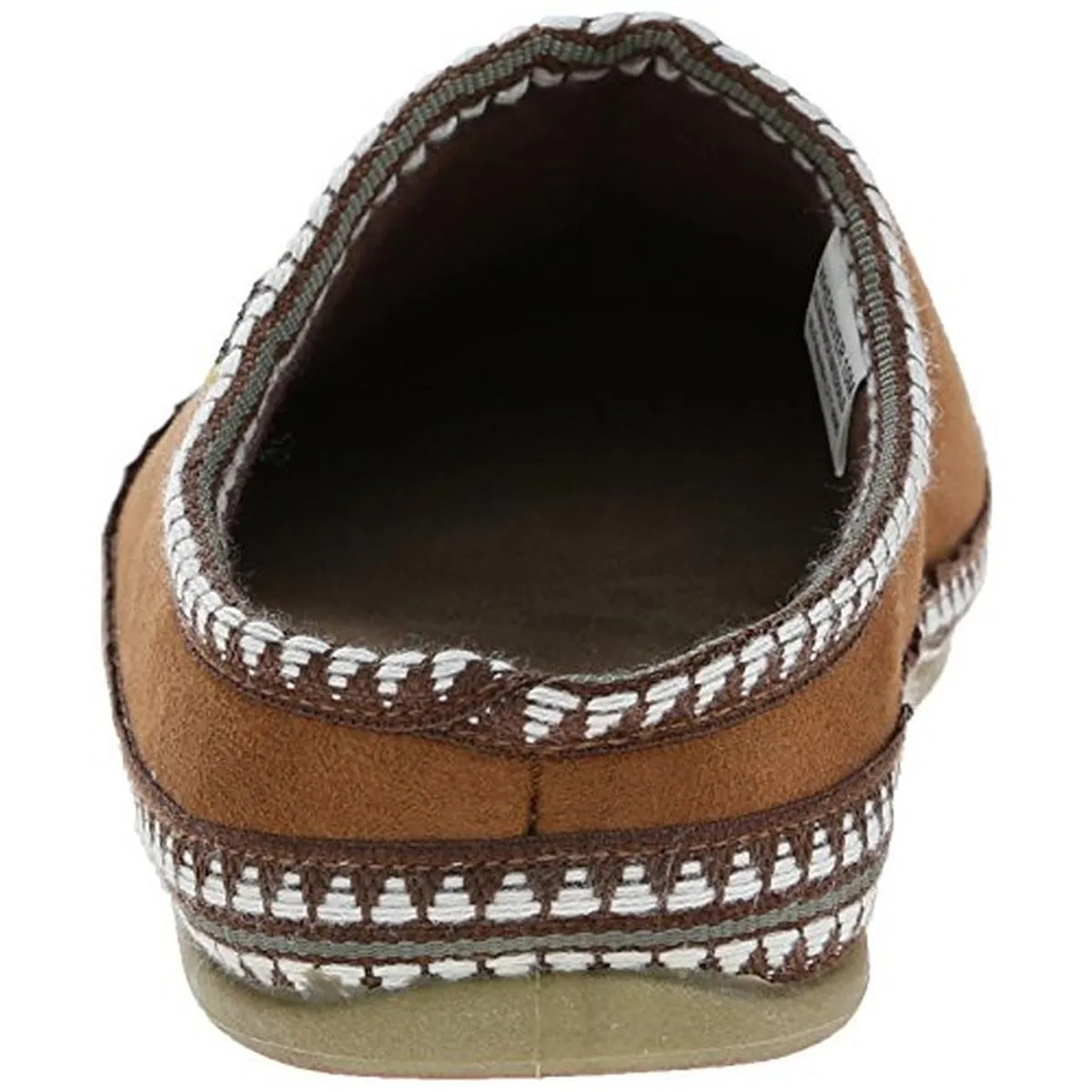 Wherever Mens Faux Suede Knit Trim Mule Slippers