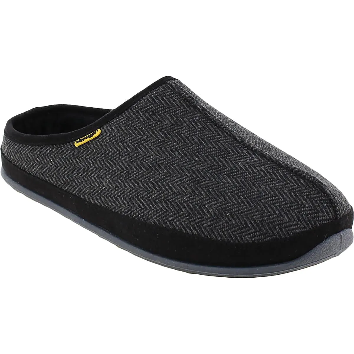 Wherever Mens Faux Suede Knit Trim Mule Slippers