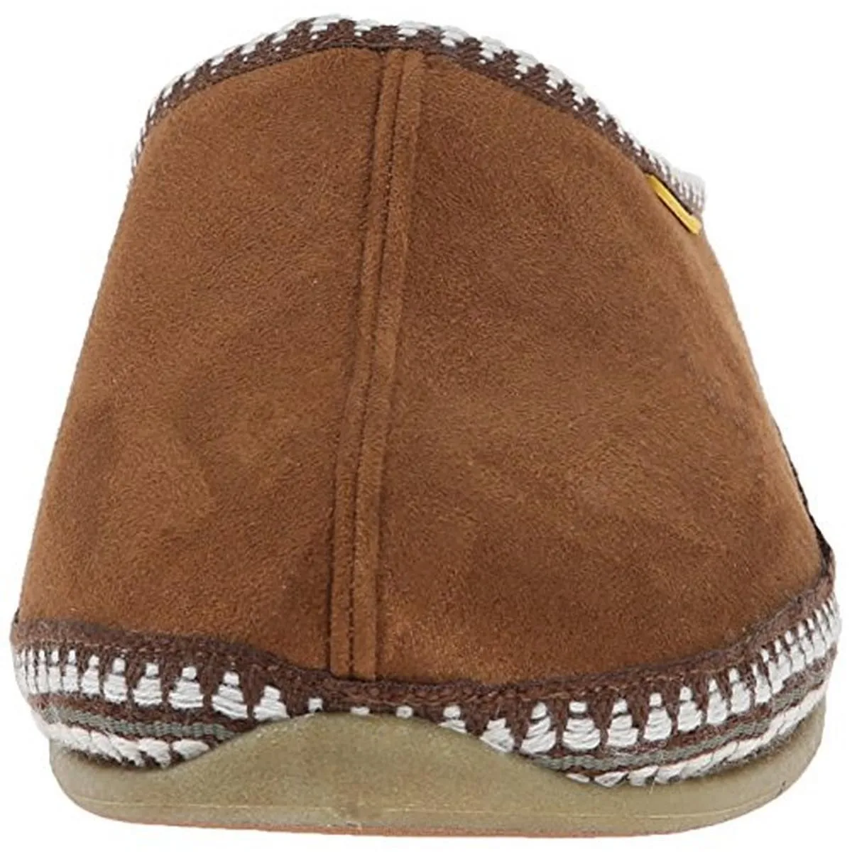 Wherever Mens Faux Suede Knit Trim Mule Slippers