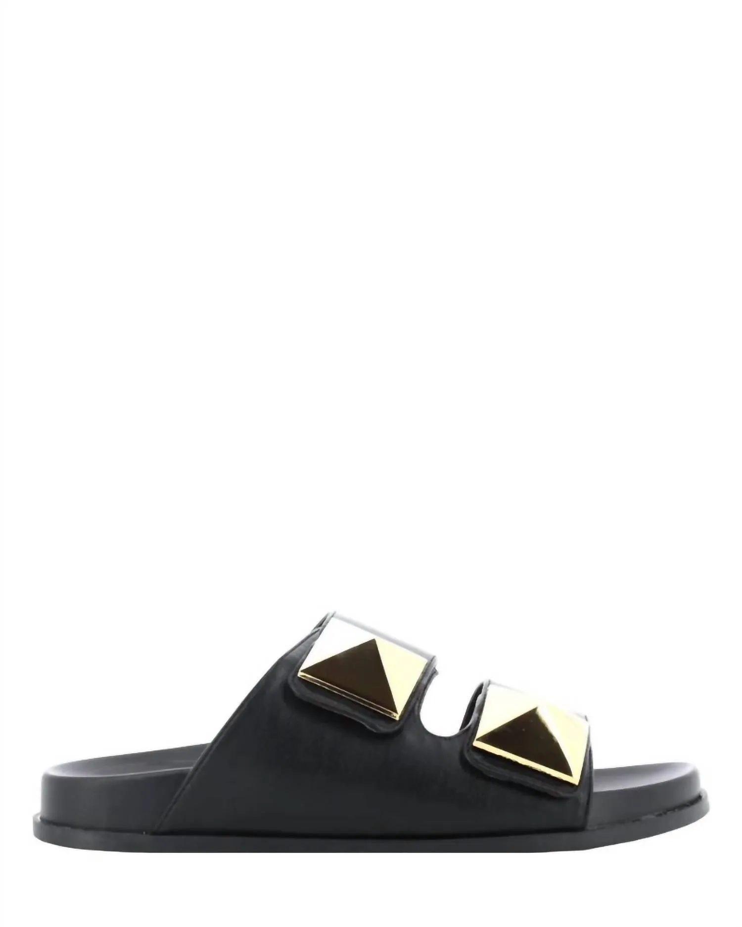Woman's P23Us Slippers In Black / Gold