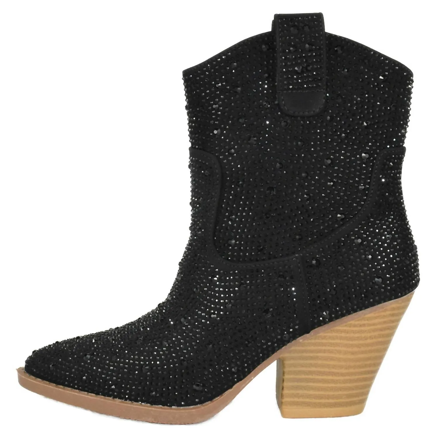 Women's Ankle Stone Bootie In Black