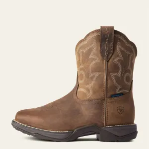 Women's Anthem Shortie Ii Waterproof Western Boots - Medium/wide In Distressed Brown