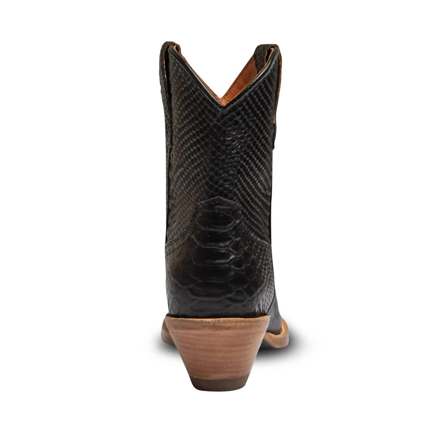 Women's Austin Anaconda Western Booties In Black