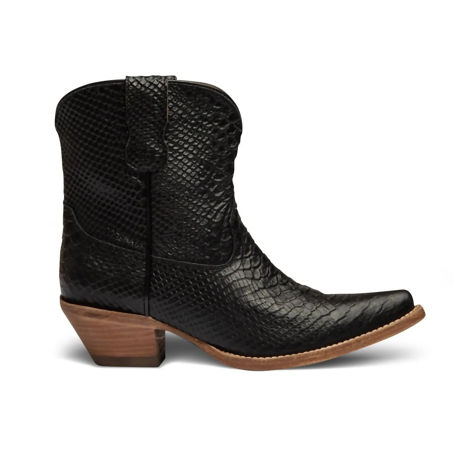 Women's Austin Anaconda Western Booties In Black