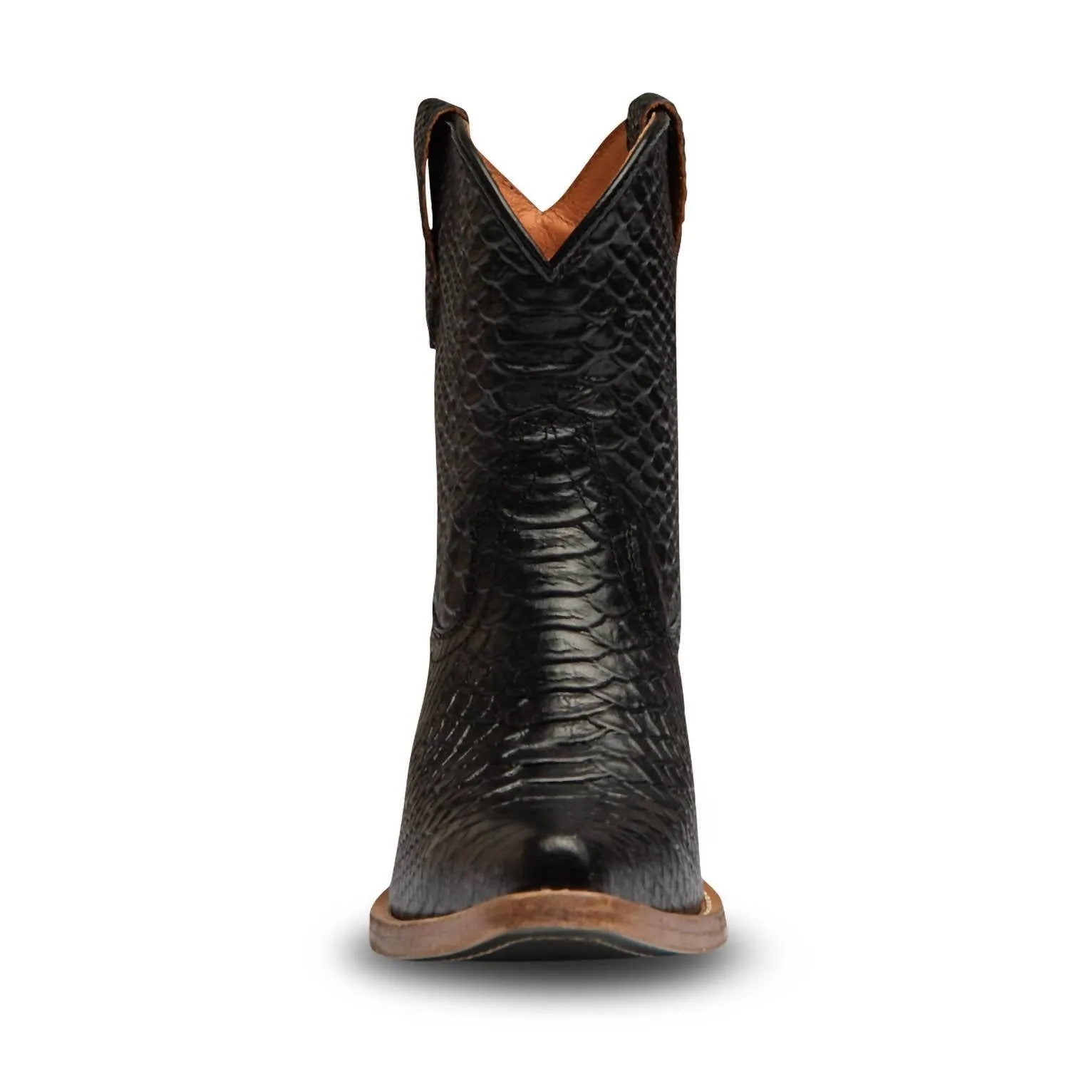 Women's Austin Anaconda Western Booties In Black